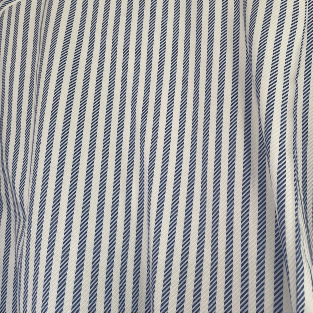 Zilli Men’s Dress Shirt size 46 Button Down Collar Blue and White - Picture 6 of 6
